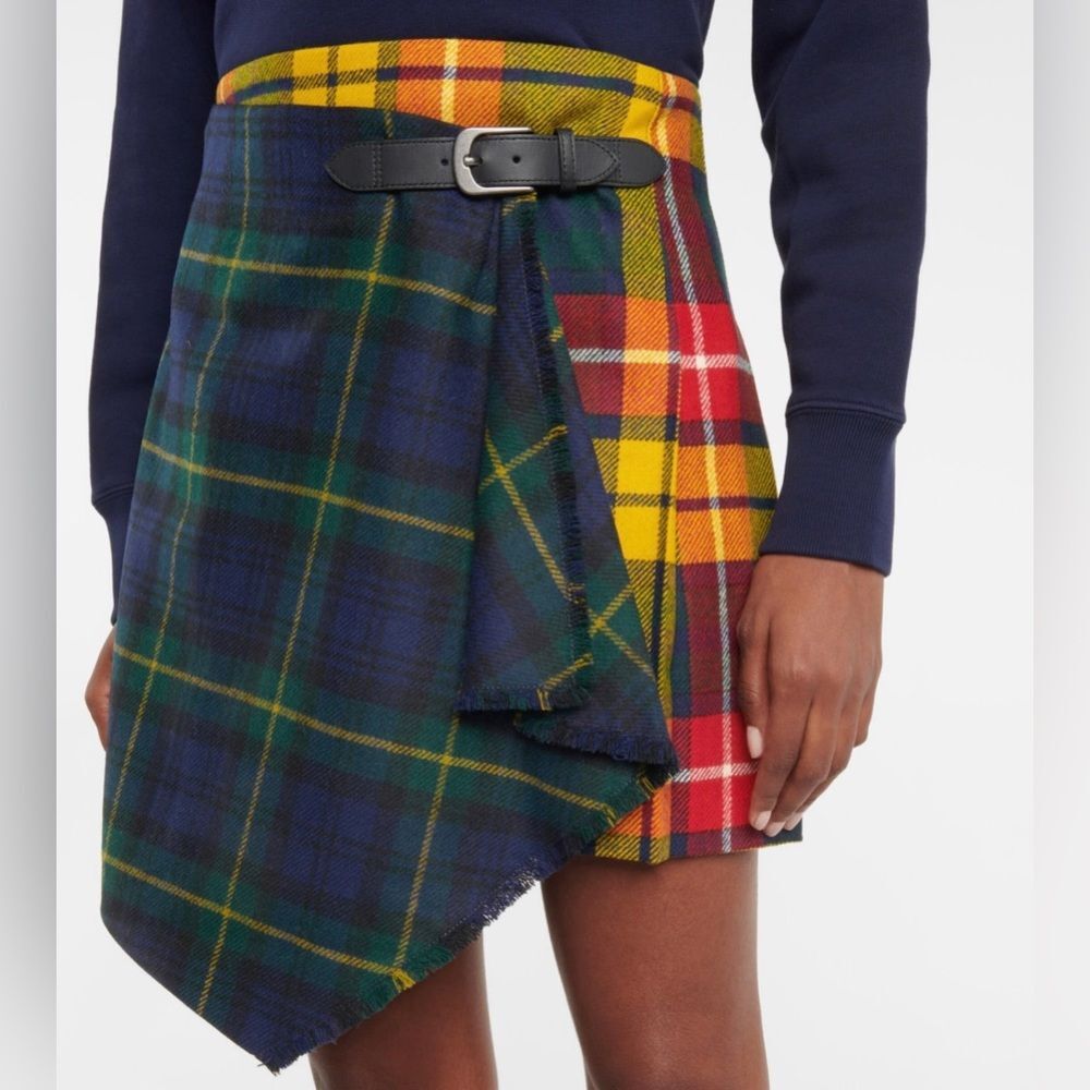 Polo Ralph Lauren - Women’s Wool Checked Mini Skirt - Size 16